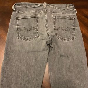 7 For All Mankind Grey Straight Leg Jeans Sz 25
